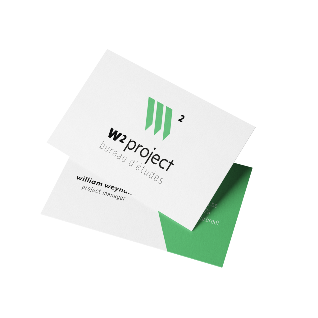 Création des cartes de visites pour w2 project - bureau d'études